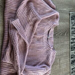 Cozy Knit Sweater in Soft Pink